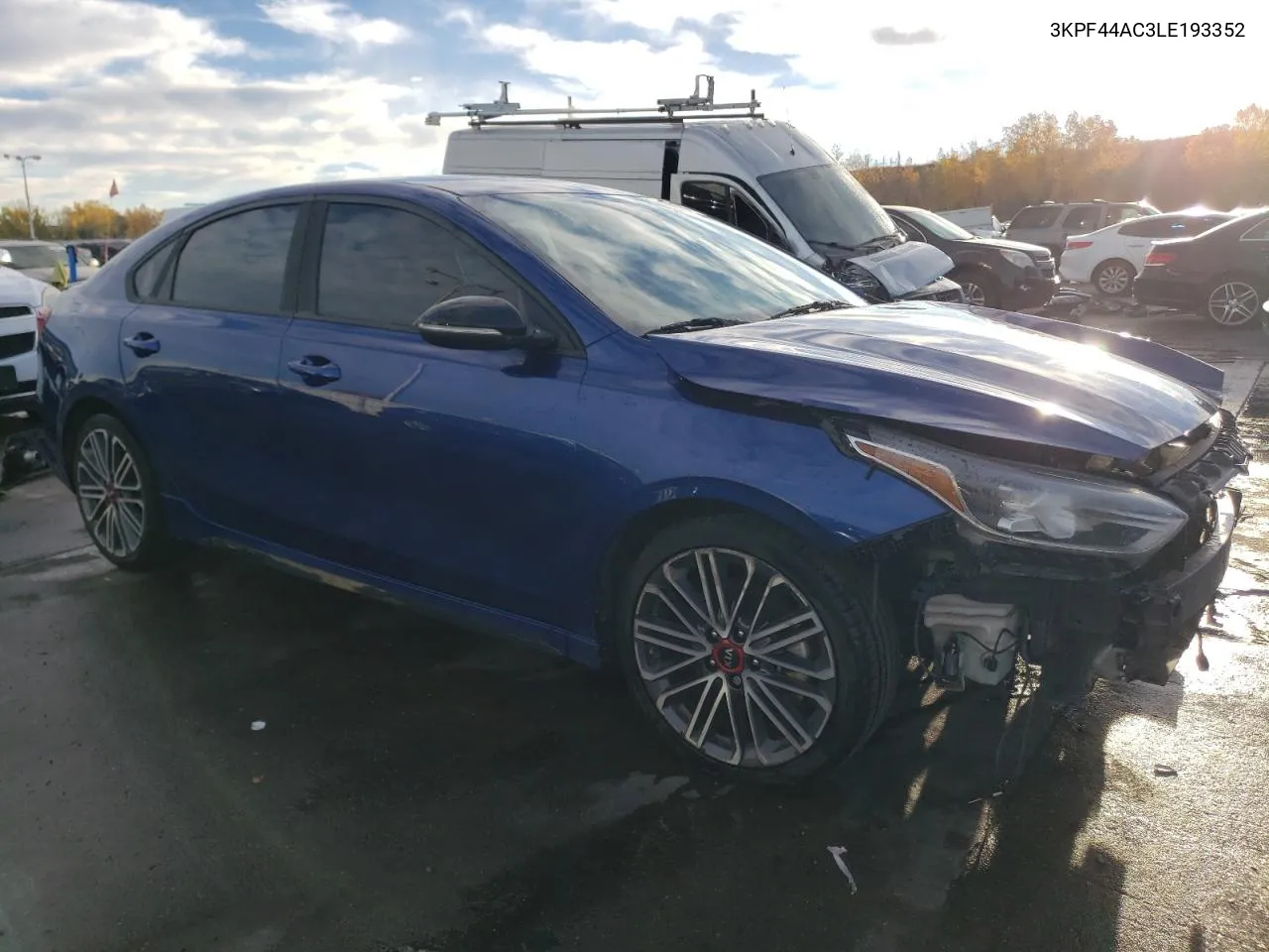 2020 Kia Forte Gt VIN: 3KPF44AC3LE193352 Lot: 77895994