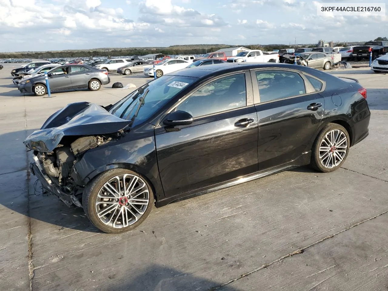 2020 Kia Forte Gt VIN: 3KPF44AC3LE216760 Lot: 78744544