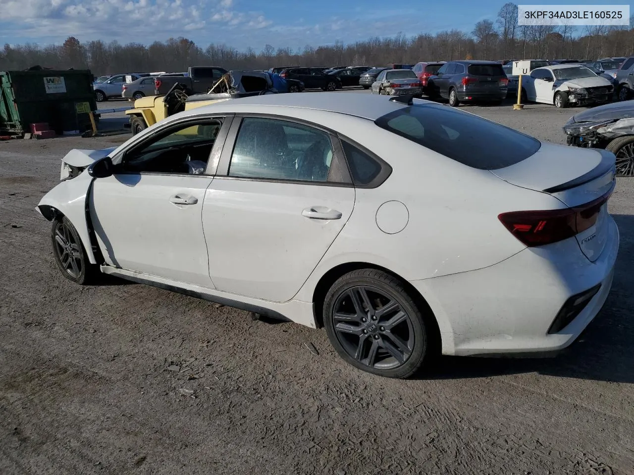 2020 Kia Forte Gt Line VIN: 3KPF34AD3LE160525 Lot: 79400194