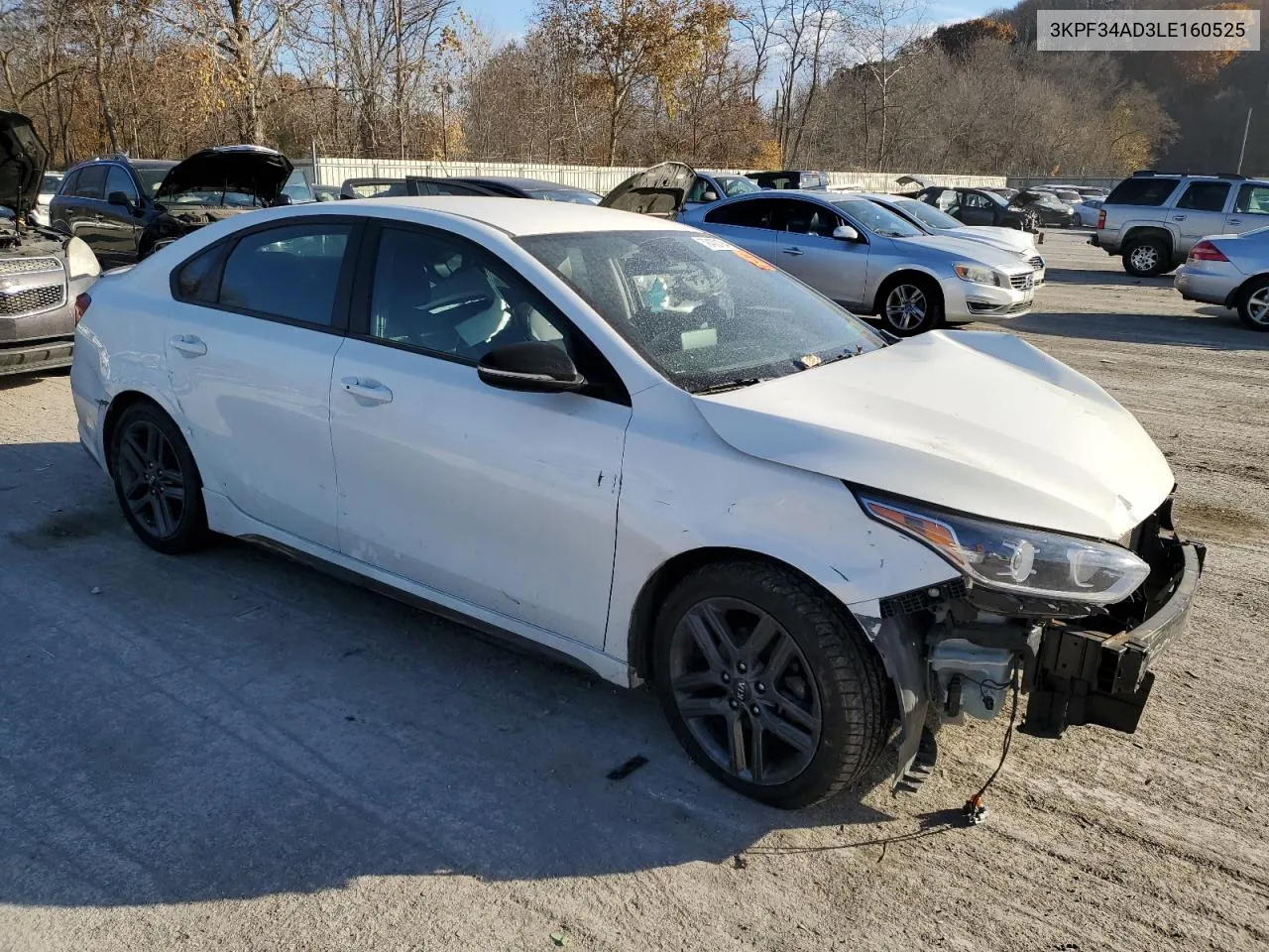 2020 Kia Forte Gt Line VIN: 3KPF34AD3LE160525 Lot: 79400194