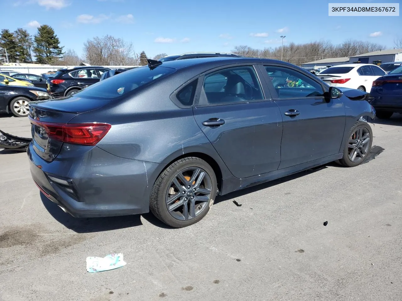 2021 Kia Forte Gt Line VIN: 3KPF34AD8ME367672 Lot: 44903944