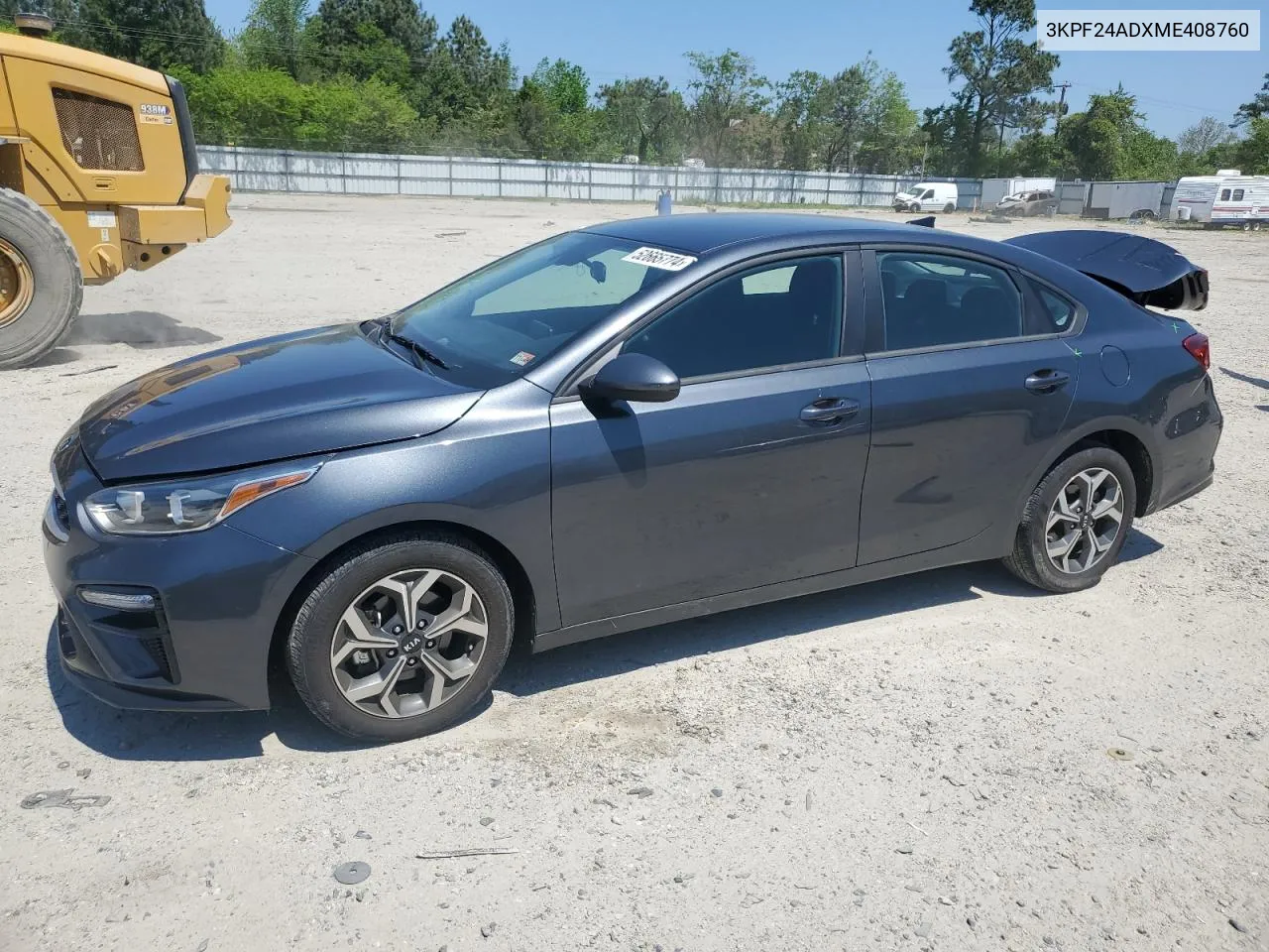 2021 Kia Forte Fe VIN: 3KPF24ADXME408760 Lot: 52665774