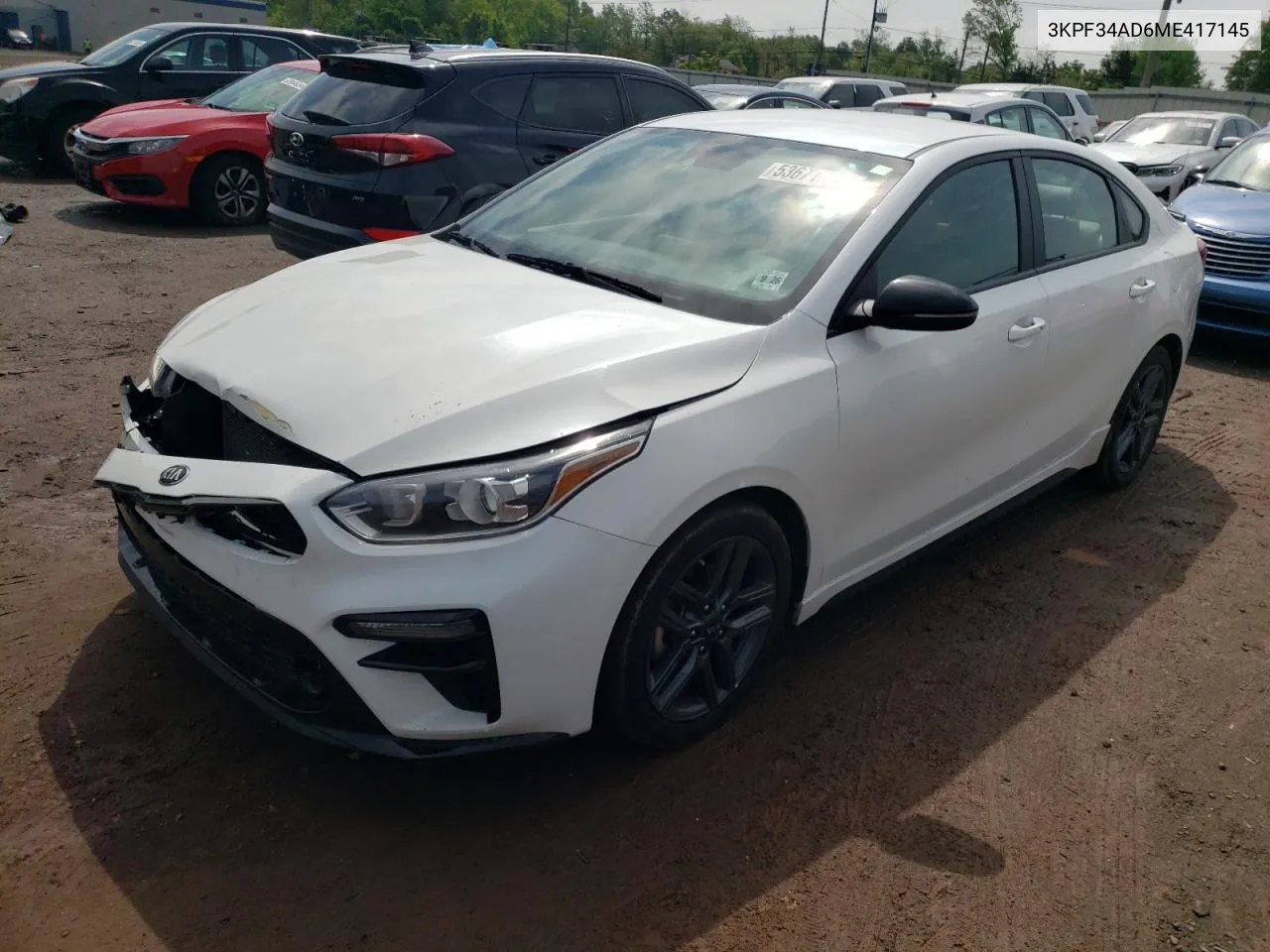 2021 Kia Forte Gt Line VIN: 3KPF34AD6ME417145 Lot: 53674184