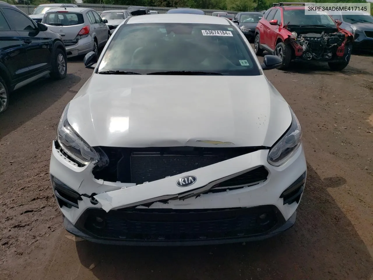 2021 Kia Forte Gt Line VIN: 3KPF34AD6ME417145 Lot: 53674184