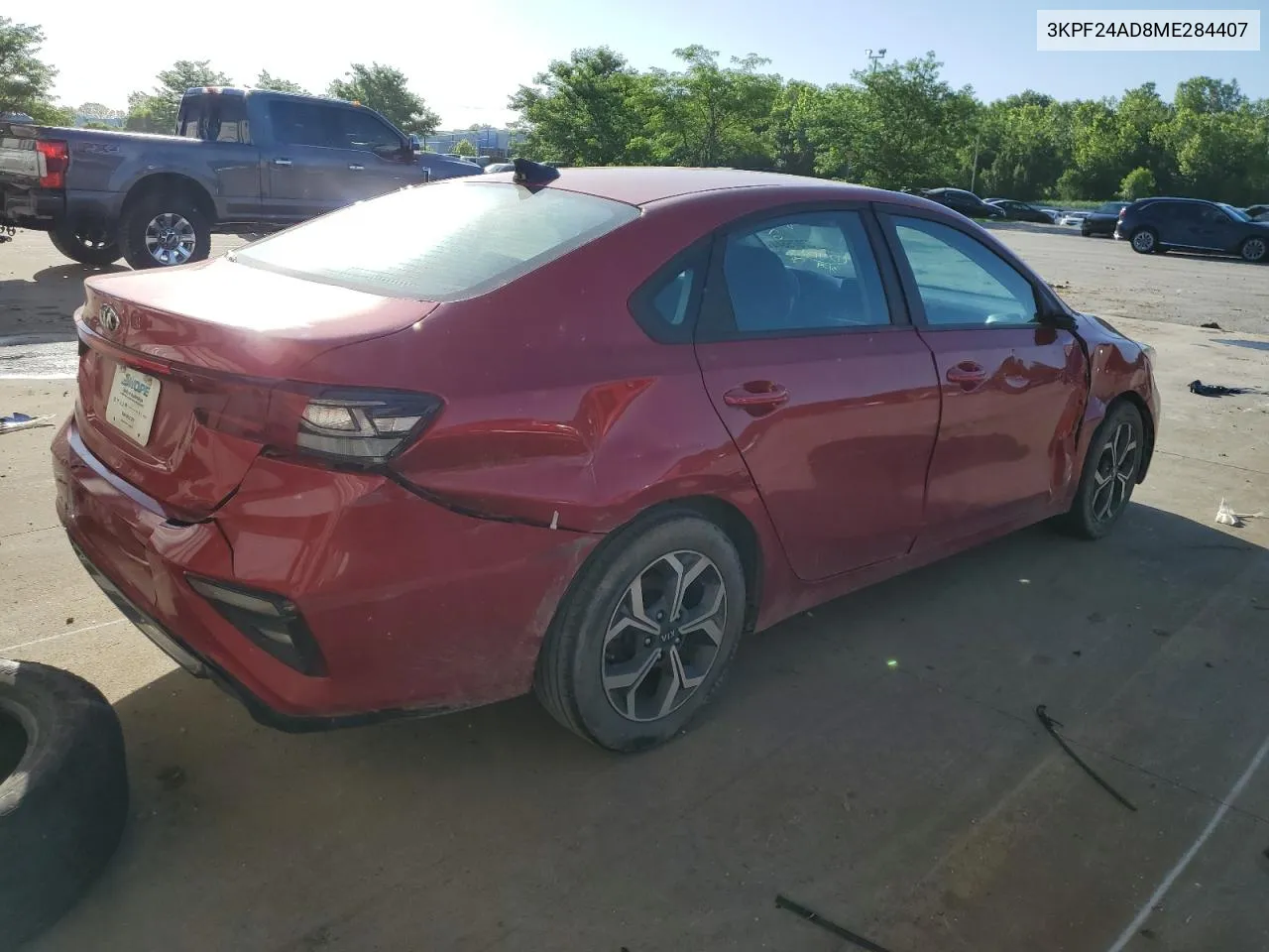 2021 Kia Forte Fe VIN: 3KPF24AD8ME284407 Lot: 57075544