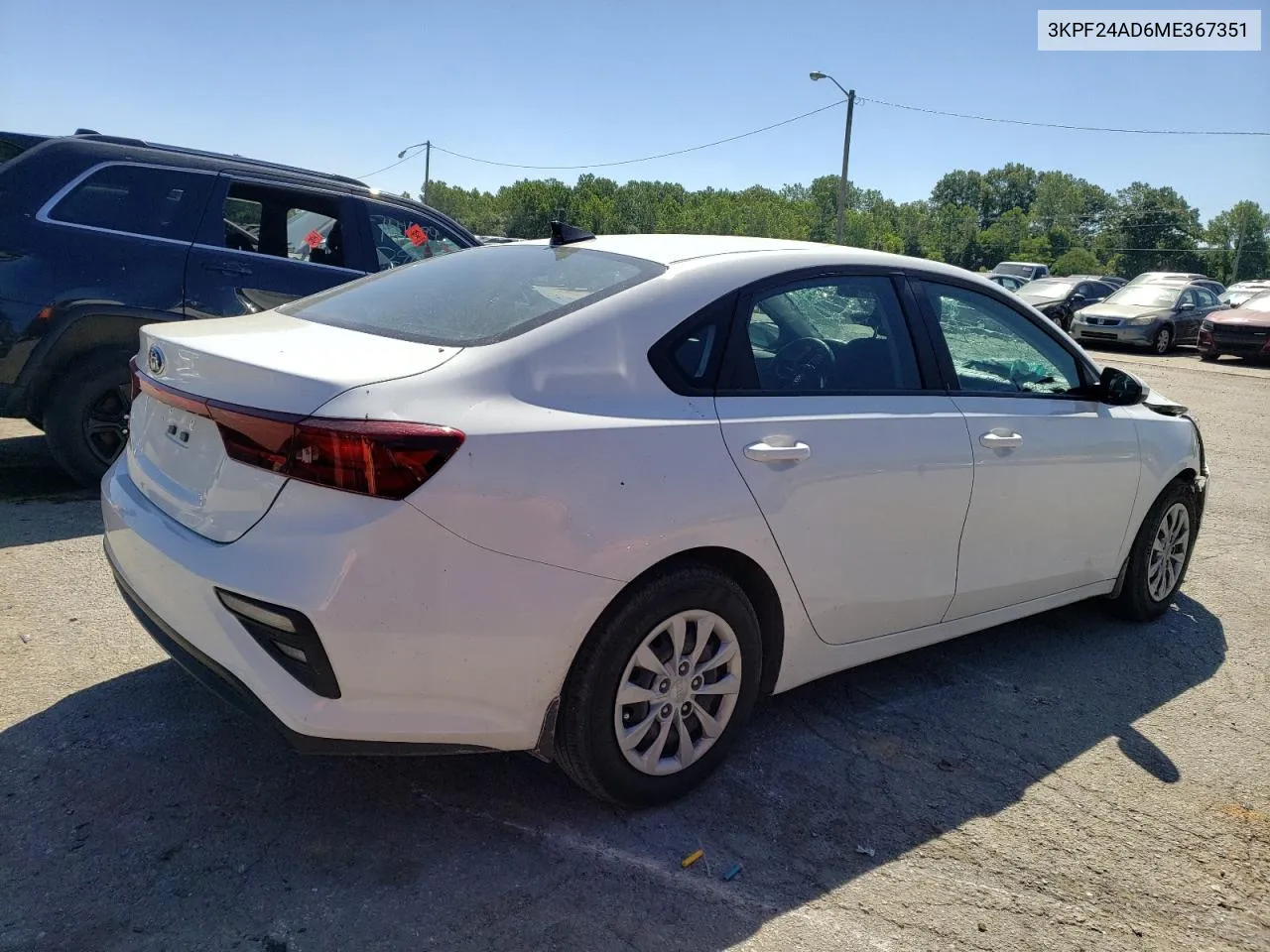 2021 Kia Forte Fe VIN: 3KPF24AD6ME367351 Lot: 57732304