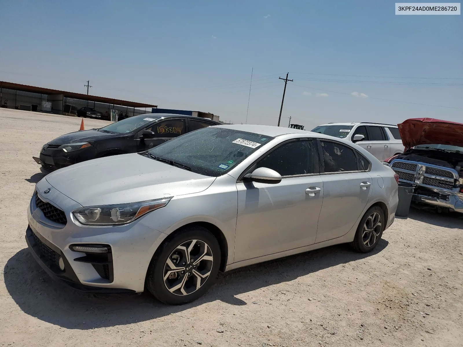 2021 Kia Forte Fe VIN: 3KPF24AD0ME286720 Lot: 57872374