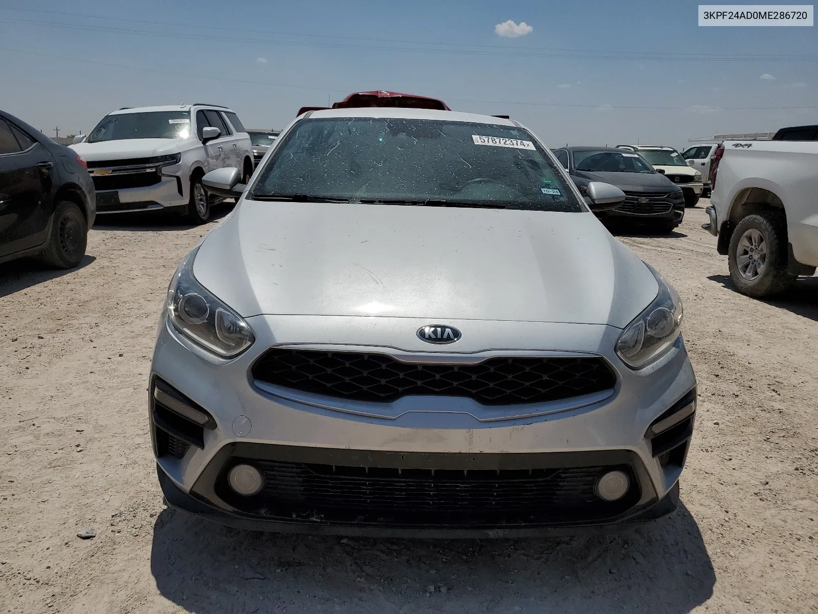 2021 Kia Forte Fe VIN: 3KPF24AD0ME286720 Lot: 57872374