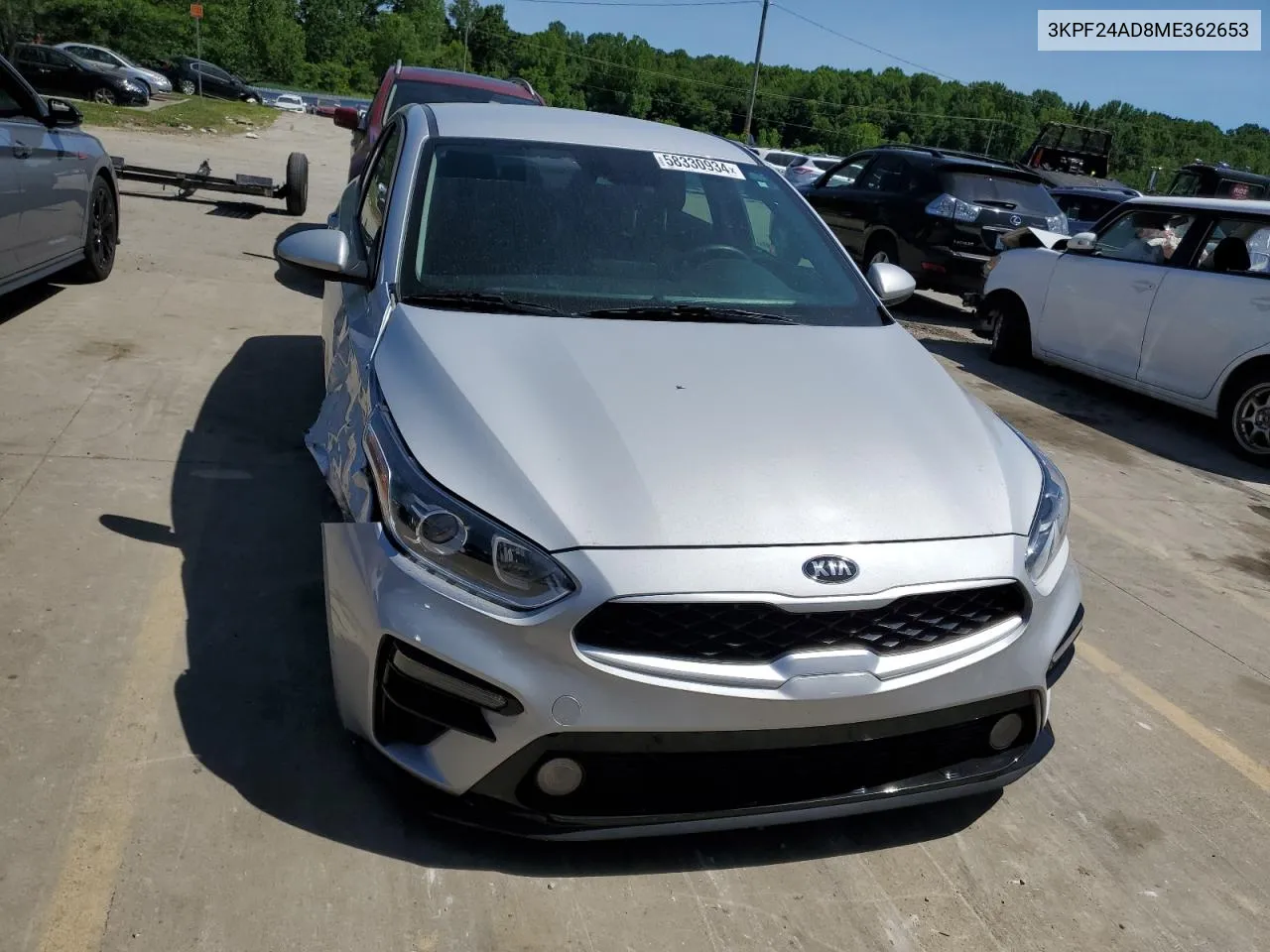 2021 Kia Forte Fe VIN: 3KPF24AD8ME362653 Lot: 58330934