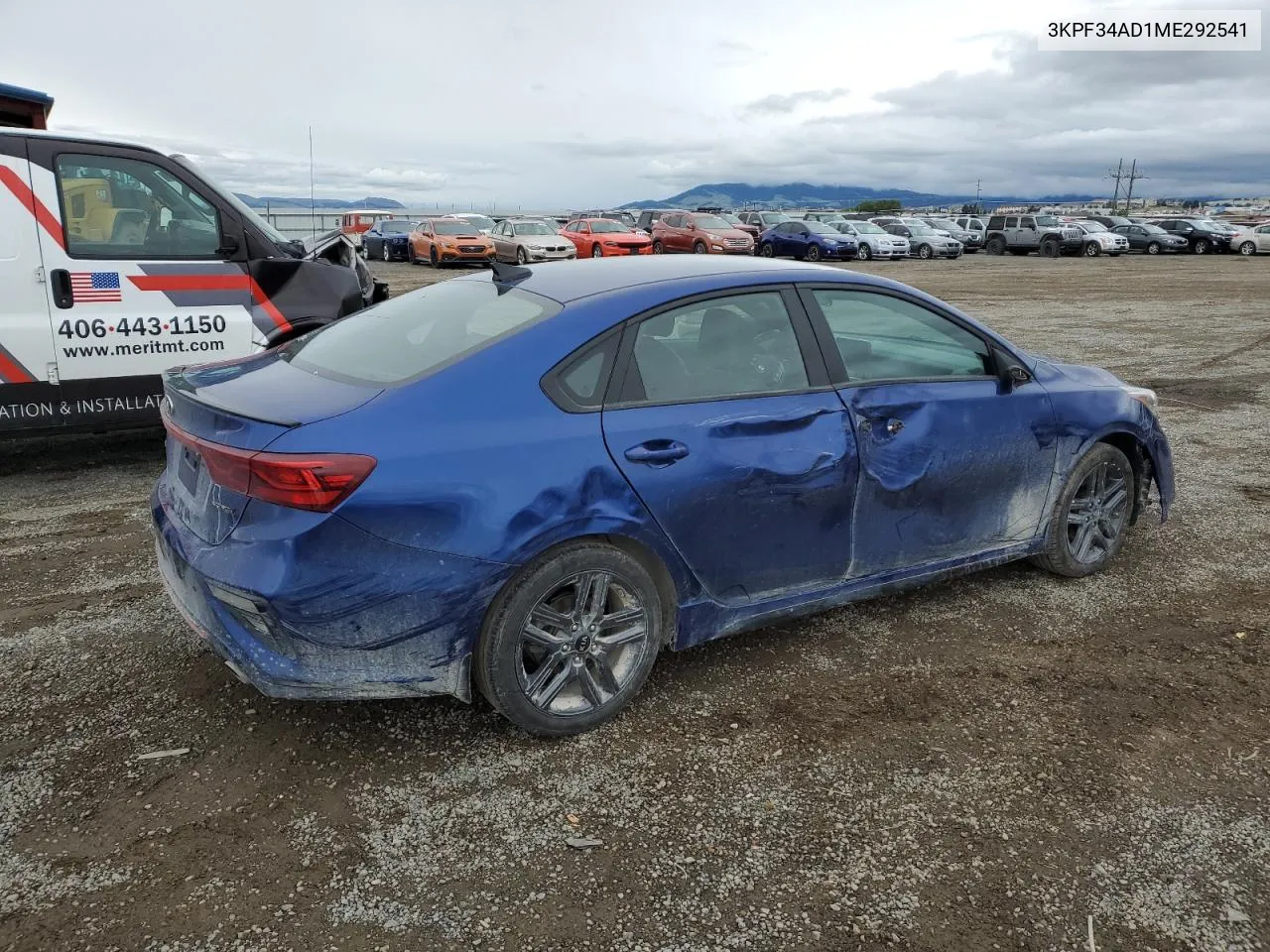 2021 Kia Forte Gt Line VIN: 3KPF34AD1ME292541 Lot: 58355154