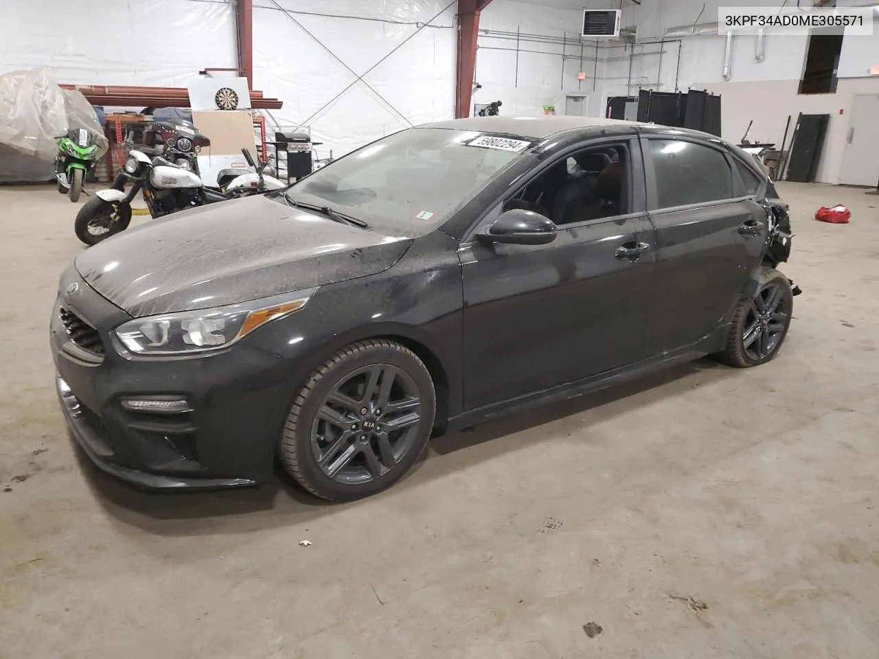 2021 Kia Forte Gt Line VIN: 3KPF34AD0ME305571 Lot: 75244114