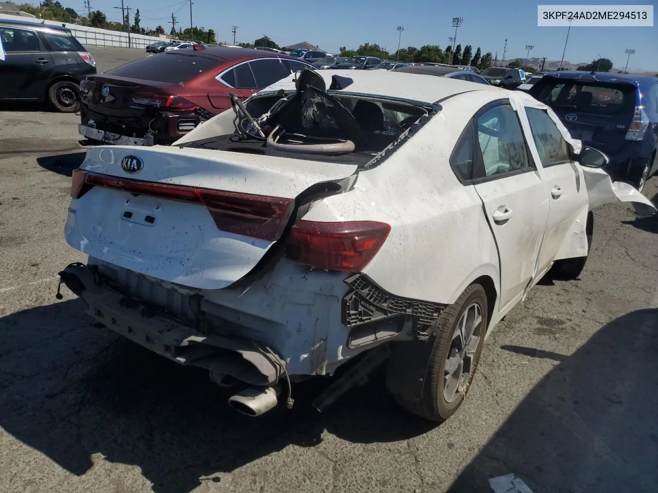 2021 Kia Forte Fe VIN: 3KPF24AD2ME294513 Lot: 61423354