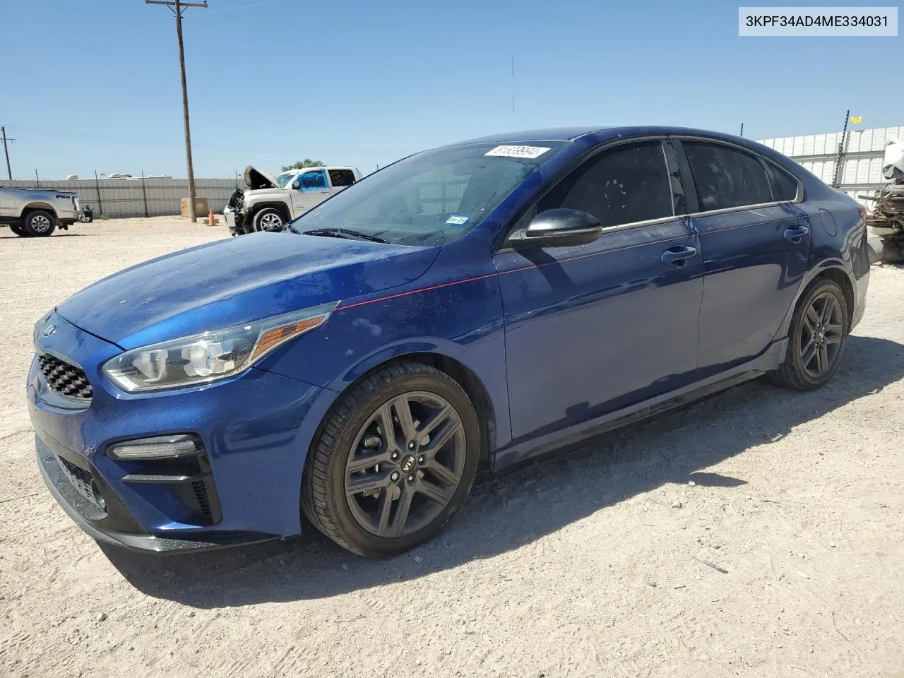 2021 Kia Forte Gt Line VIN: 3KPF34AD4ME334031 Lot: 61639994