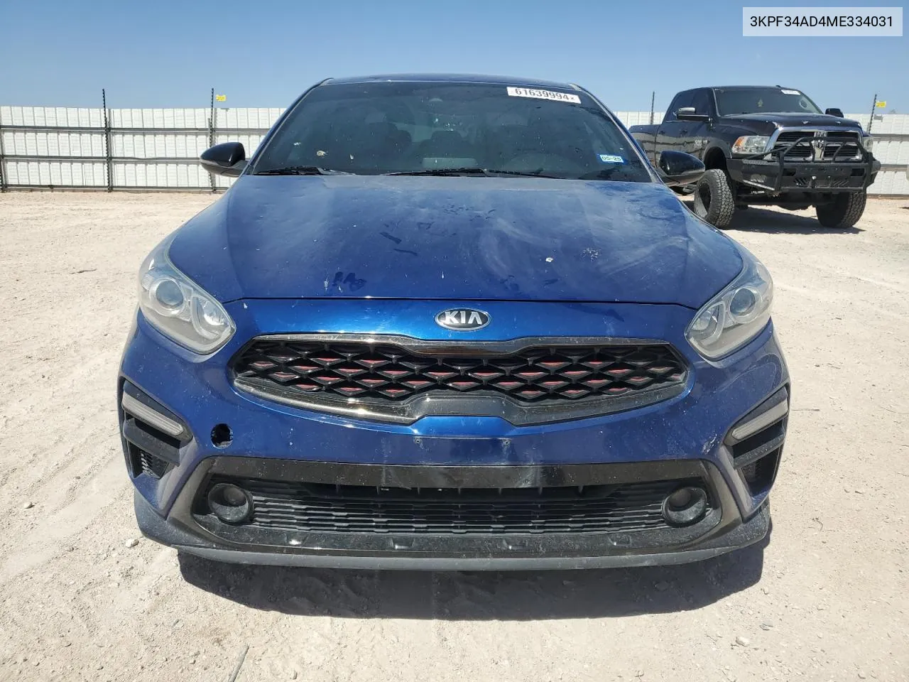 2021 Kia Forte Gt Line VIN: 3KPF34AD4ME334031 Lot: 61639994