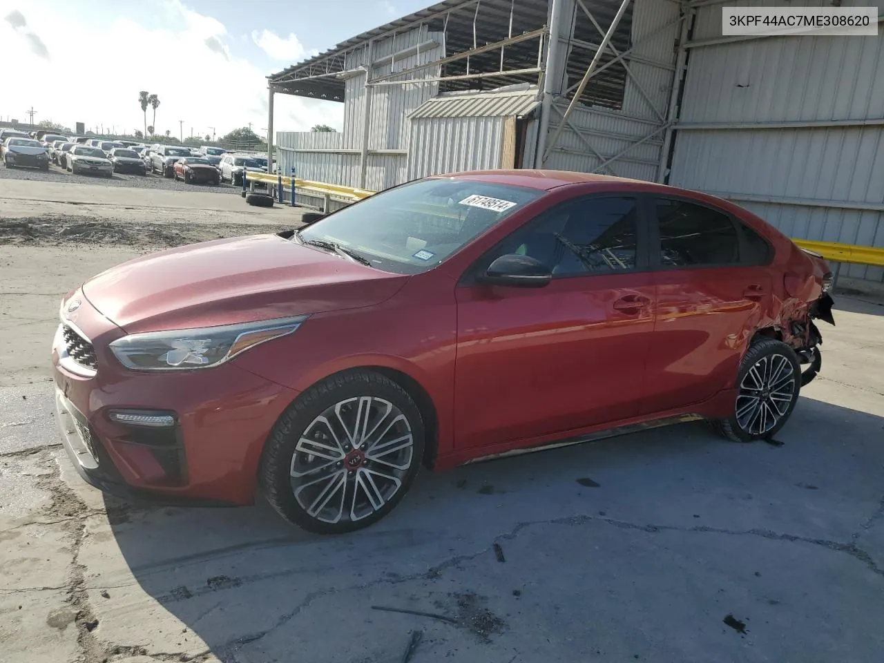 2021 Kia Forte Gt VIN: 3KPF44AC7ME308620 Lot: 61749514