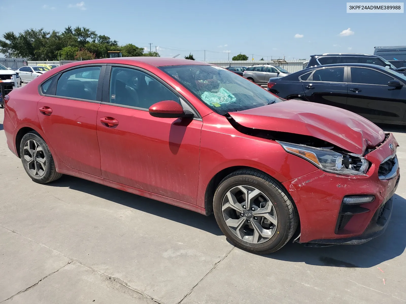 2021 Kia Forte Fe VIN: 3KPF24AD9ME389988 Lot: 62346364