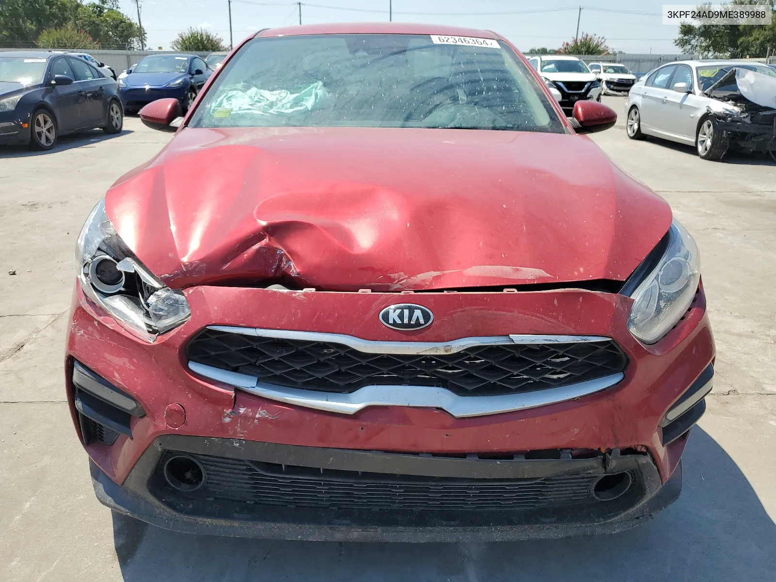 2021 Kia Forte Fe VIN: 3KPF24AD9ME389988 Lot: 62346364