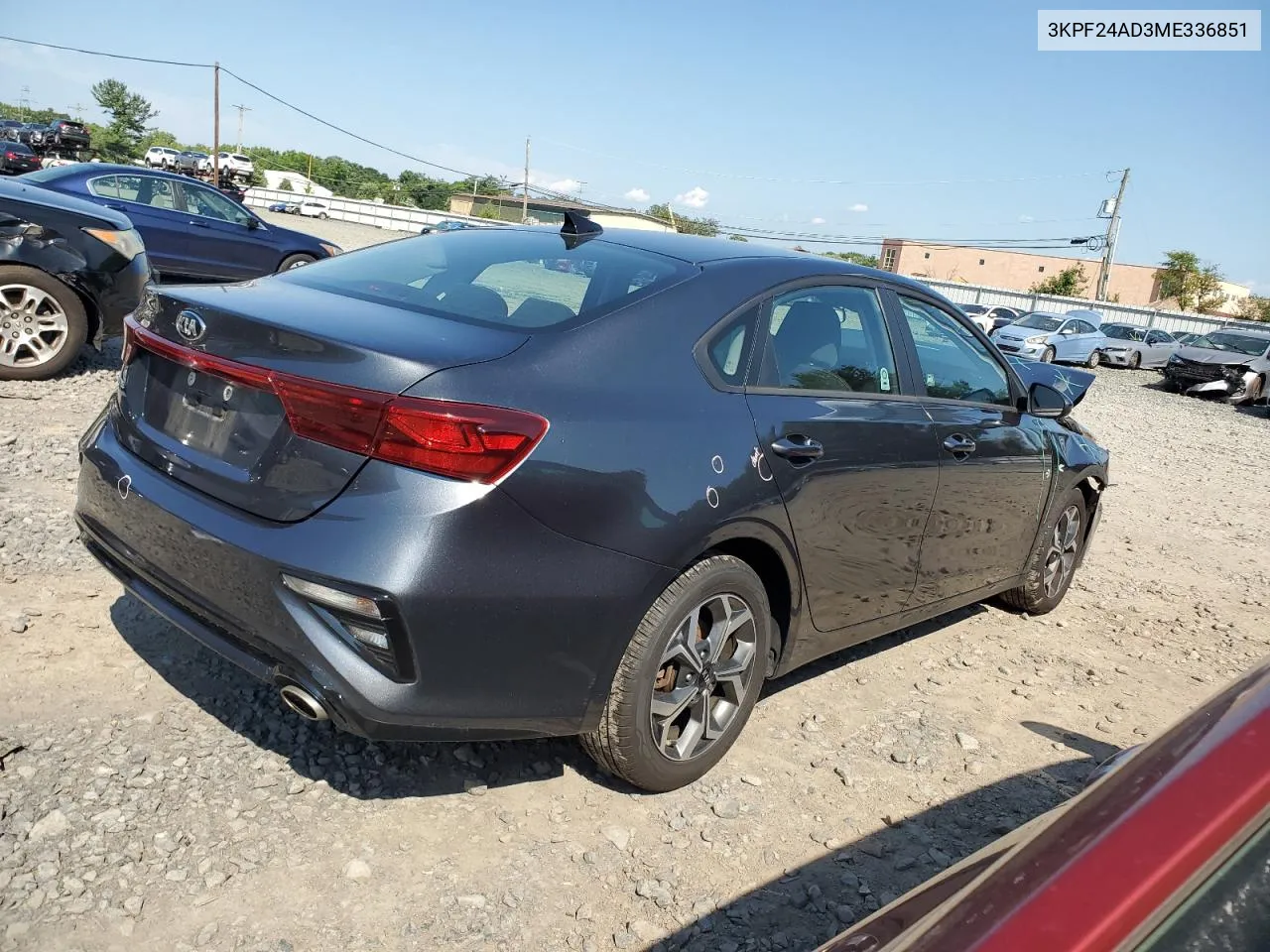 2021 Kia Forte Fe VIN: 3KPF24AD3ME336851 Lot: 62615104