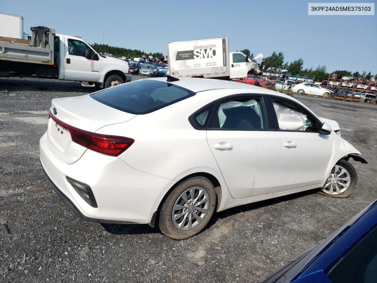 2021 Kia Forte Fe VIN: 3KPF24AD5ME375103 Lot: 62709924