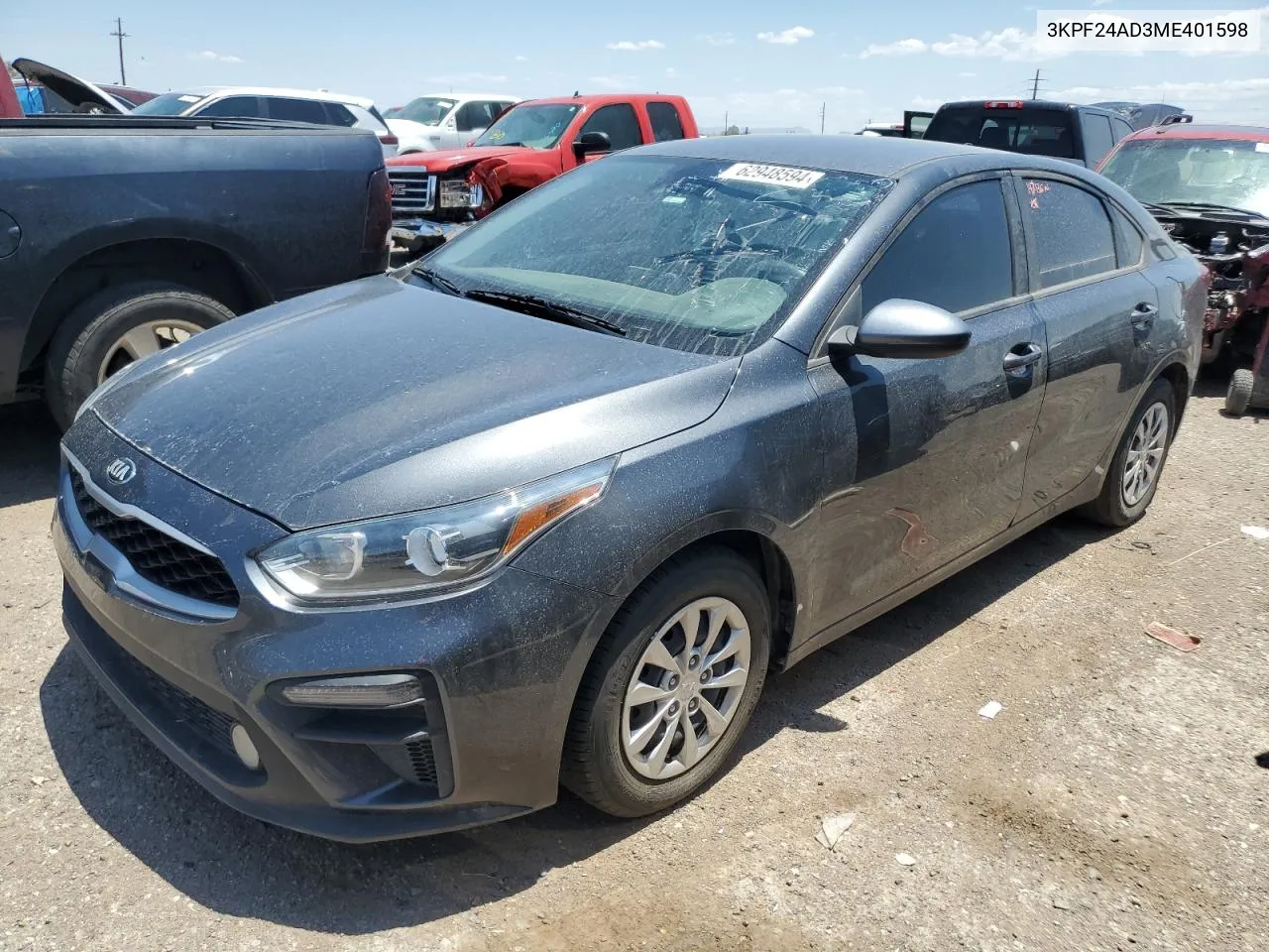 2021 Kia Forte Fe VIN: 3KPF24AD3ME401598 Lot: 62948594