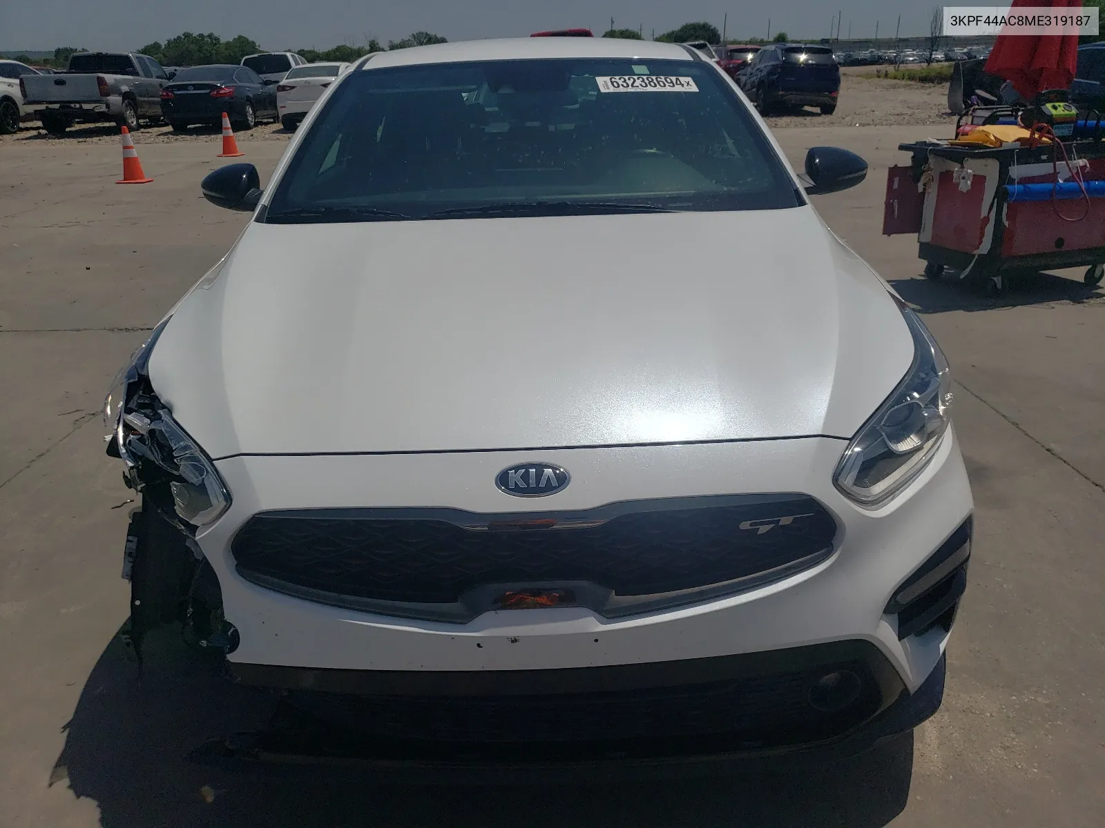 2021 Kia Forte Gt VIN: 3KPF44AC8ME319187 Lot: 63238694