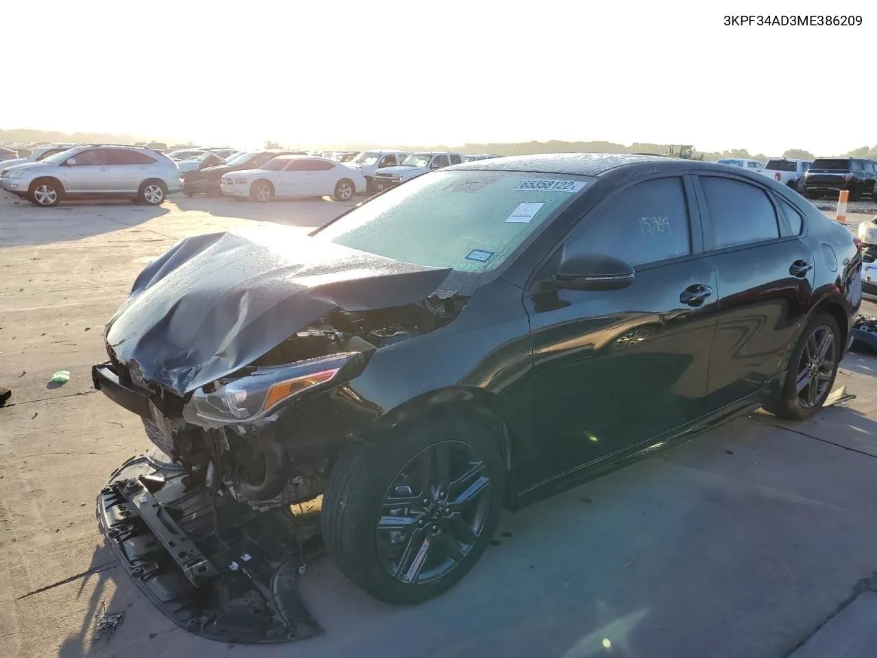 2021 Kia Forte Gt Line VIN: 3KPF34AD3ME386209 Lot: 65358122