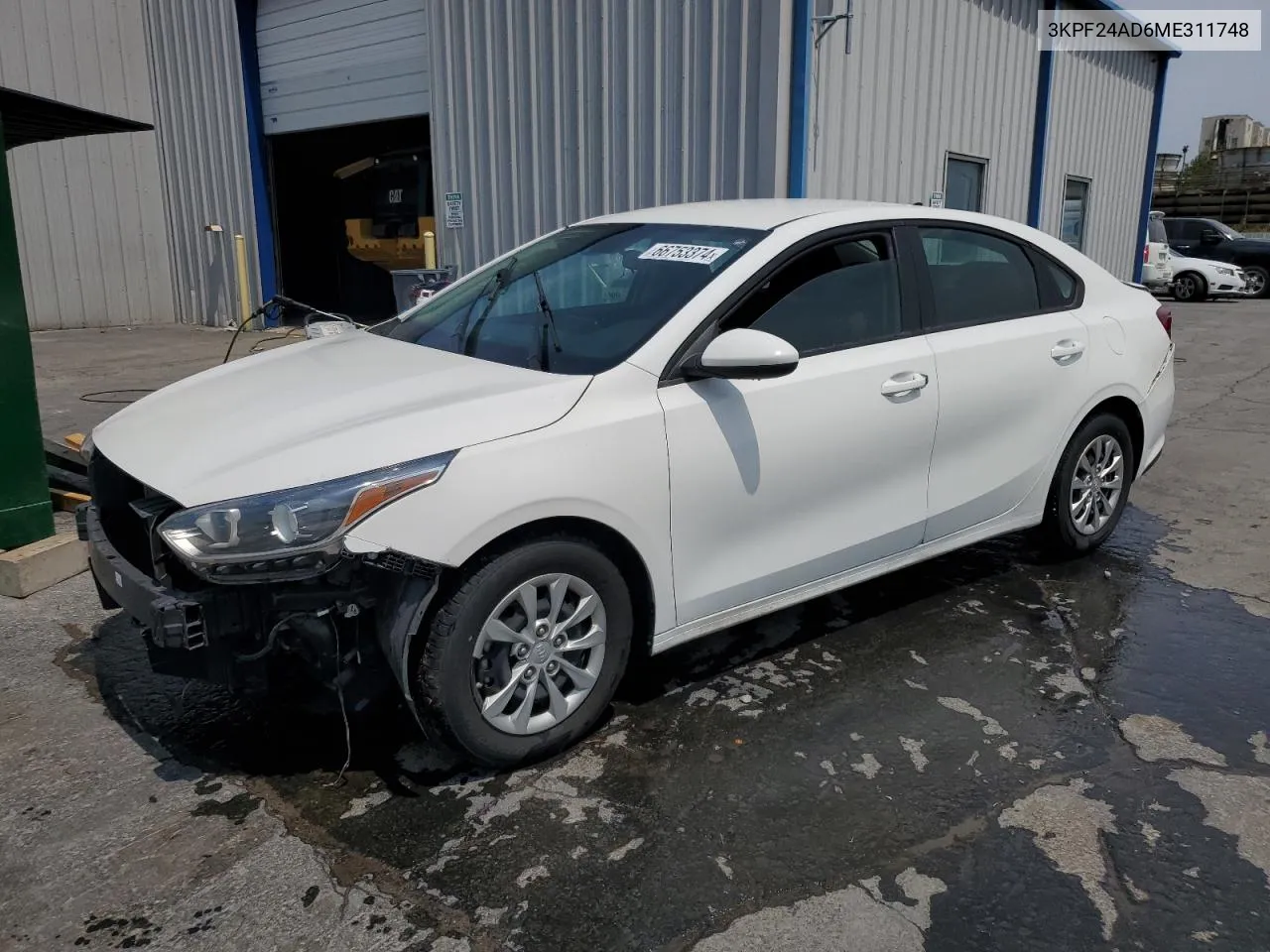 2021 Kia Forte Fe VIN: 3KPF24AD6ME311748 Lot: 66753374