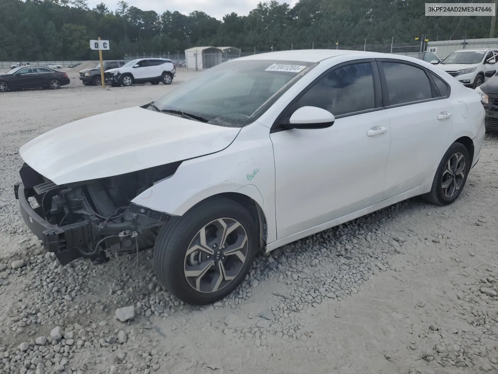 2021 Kia Forte Fe VIN: 3KPF24AD2ME347646 Lot: 67041284