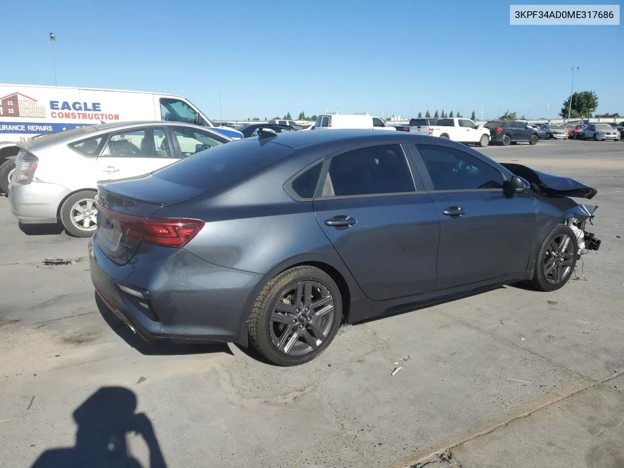 2021 Kia Forte Gt Line VIN: 3KPF34AD0ME317686 Lot: 67175274