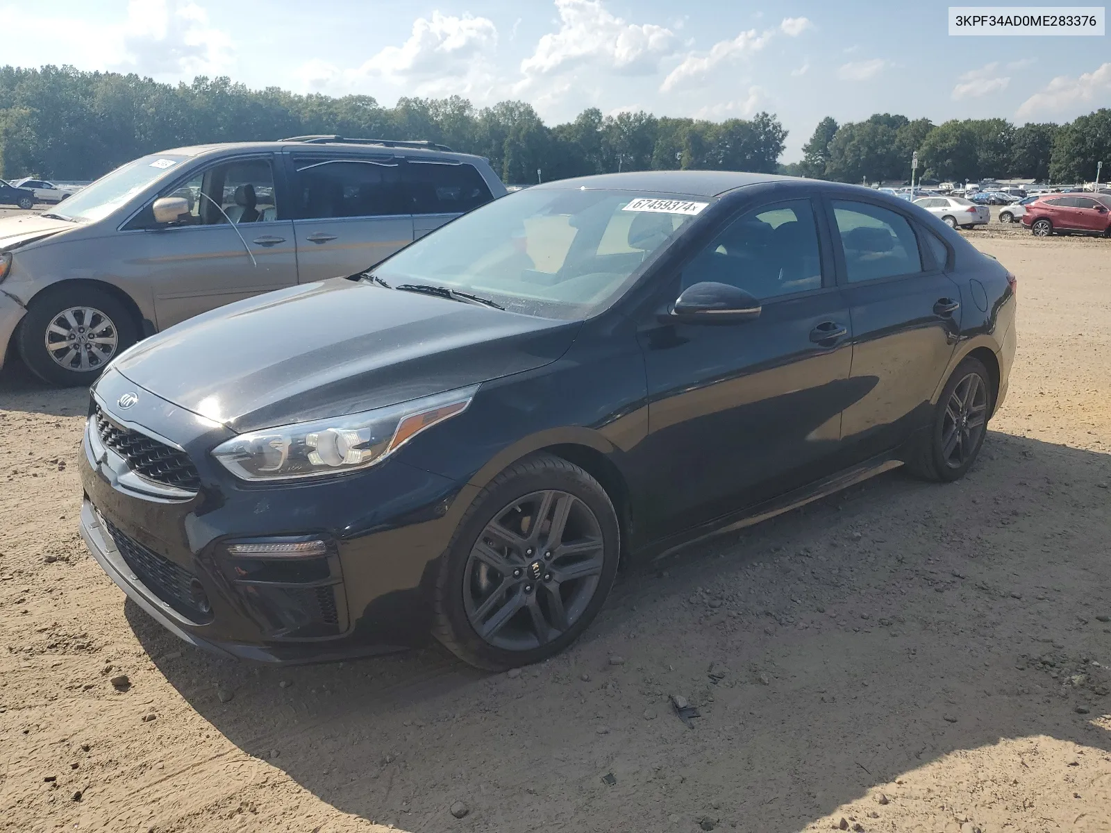 2021 Kia Forte Gt Line VIN: 3KPF34AD0ME283376 Lot: 67459374