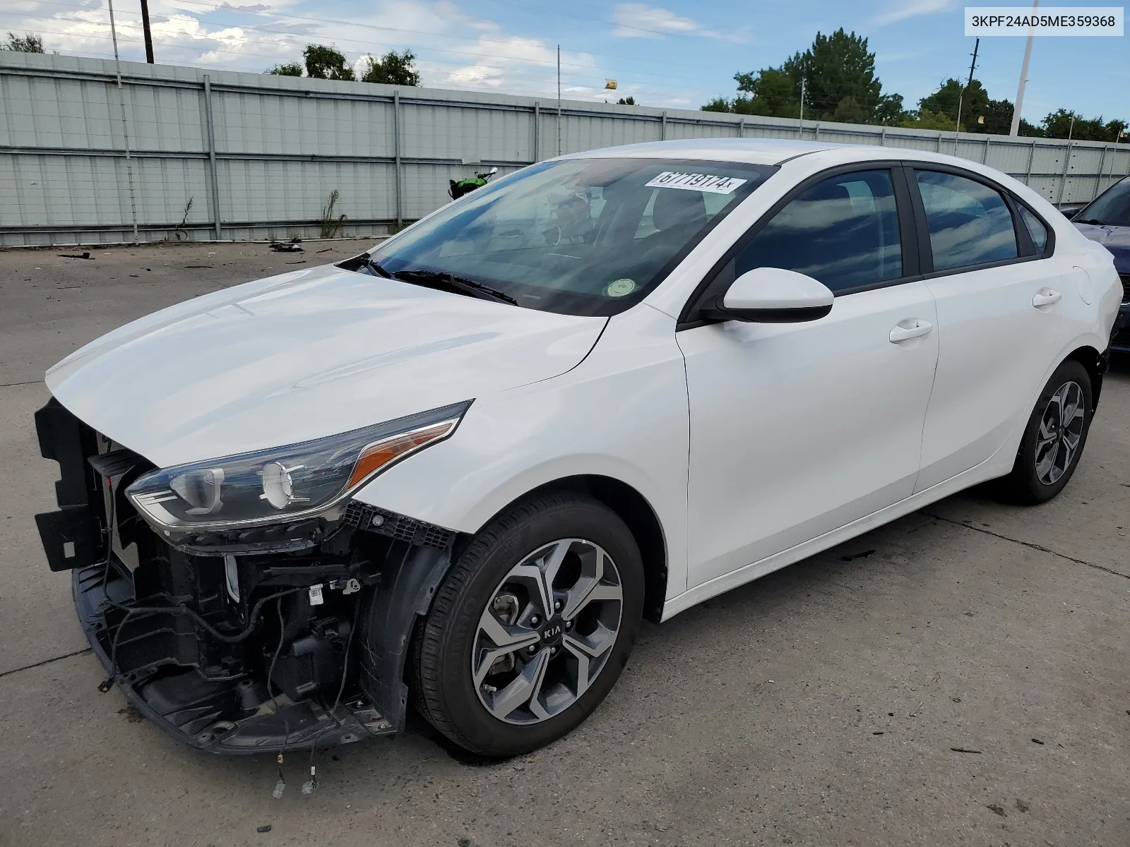 2021 Kia Forte Fe VIN: 3KPF24AD5ME359368 Lot: 67719174