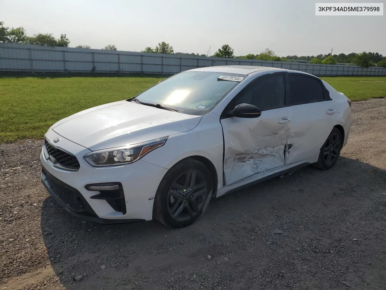 2021 Kia Forte Gt Line VIN: 3KPF34AD5ME379598 Lot: 68175744