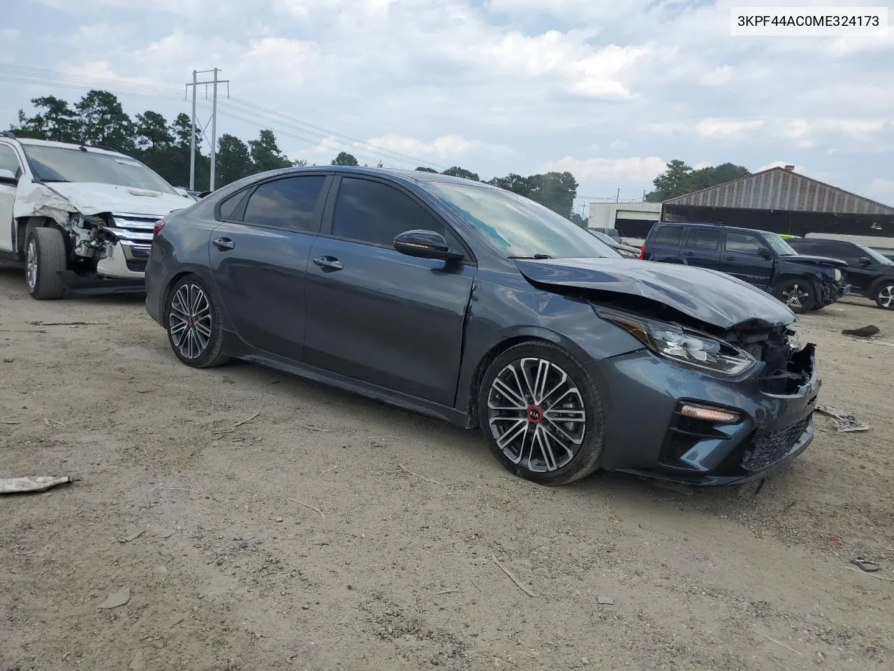 2021 Kia Forte Gt VIN: 3KPF44AC0ME324173 Lot: 68614304