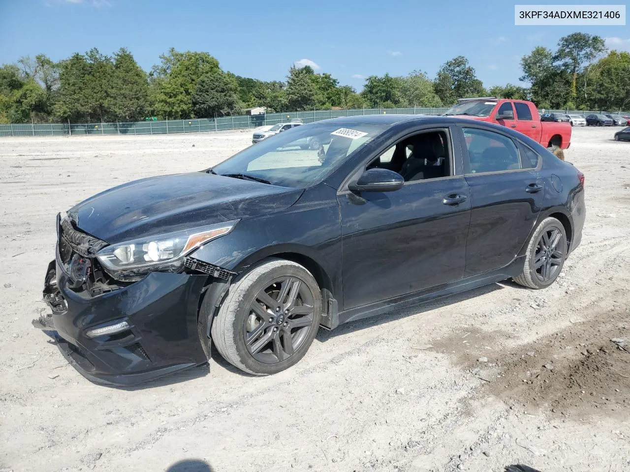 2021 Kia Forte Gt Line VIN: 3KPF34ADXME321406 Lot: 68880914