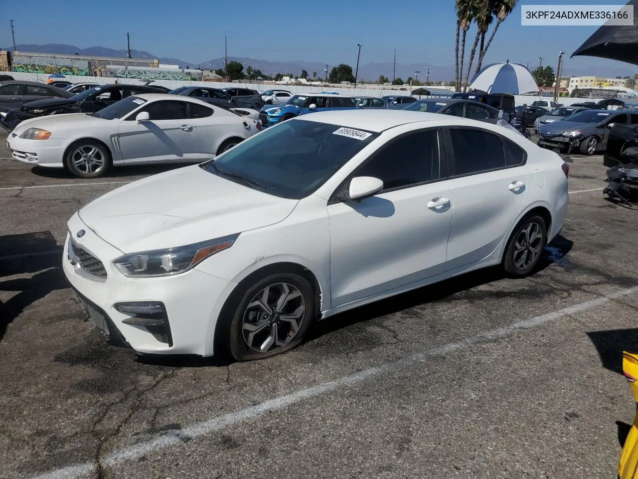 2021 Kia Forte Fe VIN: 3KPF24ADXME336166 Lot: 68909844