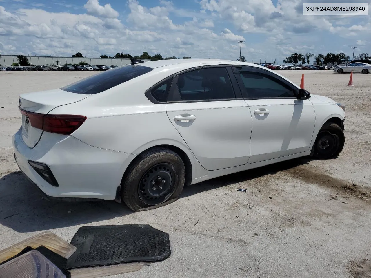 2021 Kia Forte Fe VIN: 3KPF24AD8ME298940 Lot: 68978204