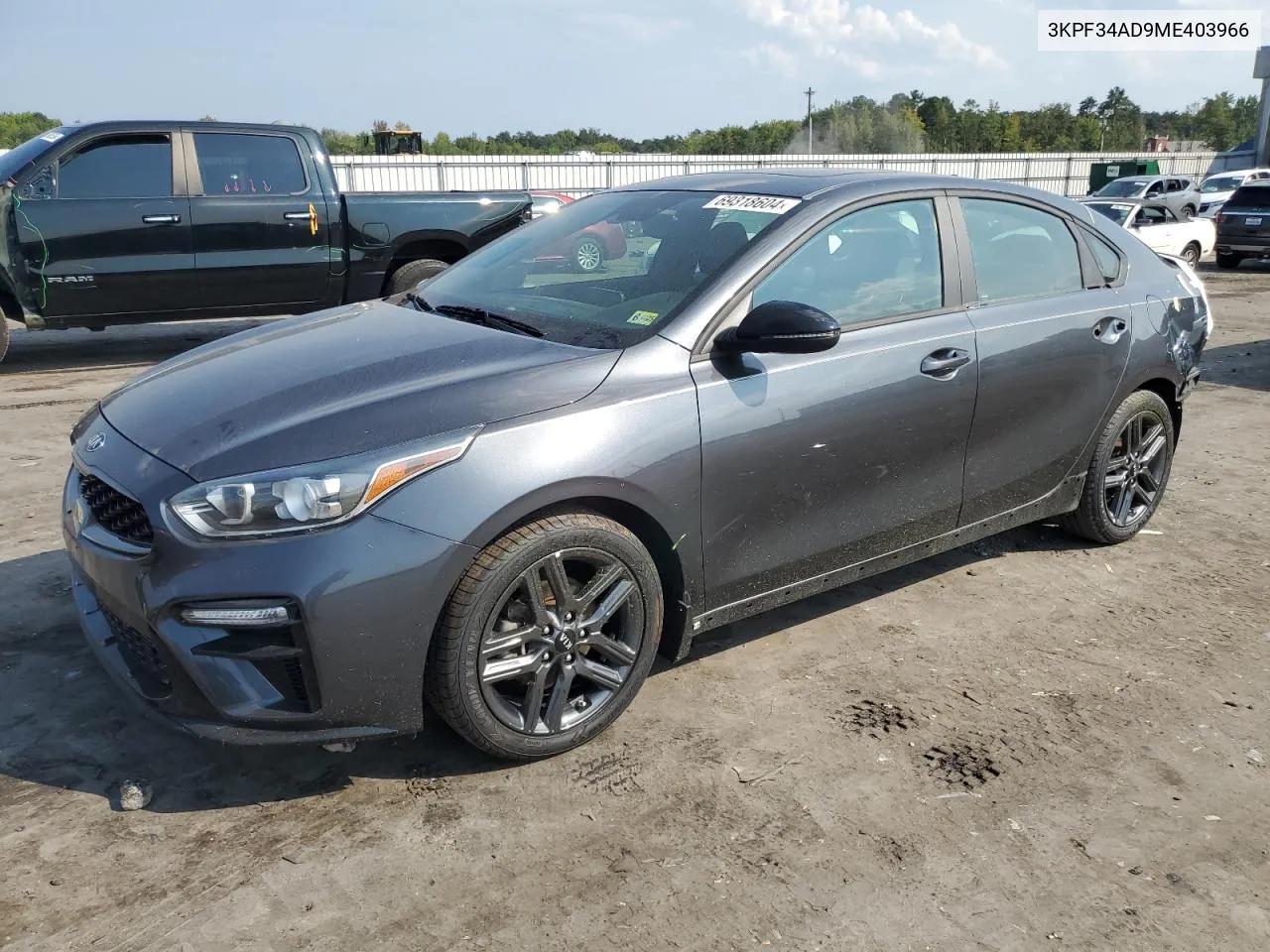 2021 Kia Forte Gt Line VIN: 3KPF34AD9ME403966 Lot: 69318604