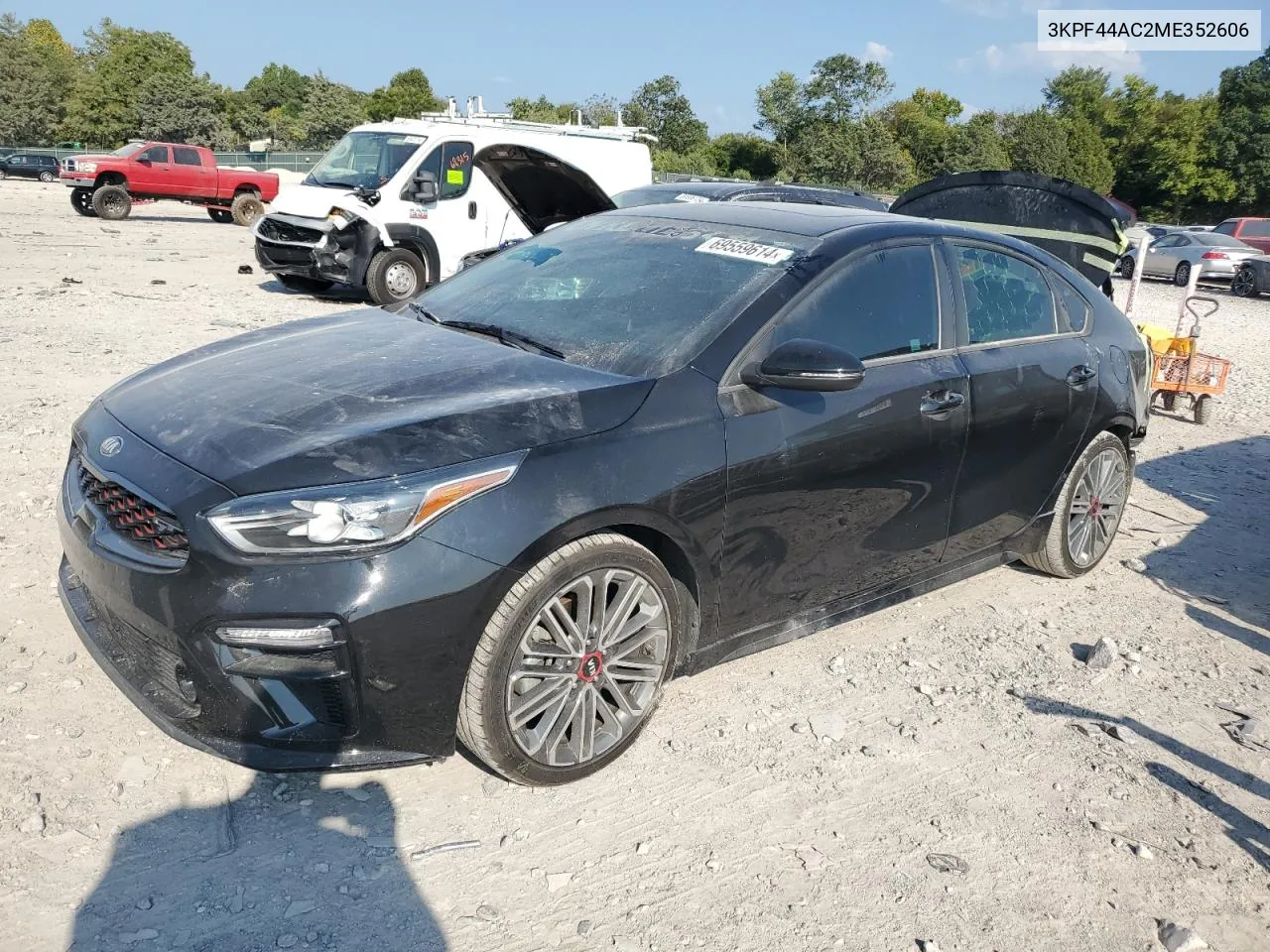 2021 Kia Forte Gt VIN: 3KPF44AC2ME352606 Lot: 69559614