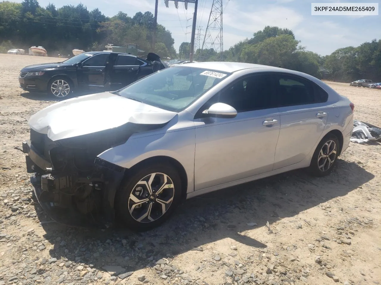 2021 Kia Forte Fe VIN: 3KPF24AD5ME265409 Lot: 69761424