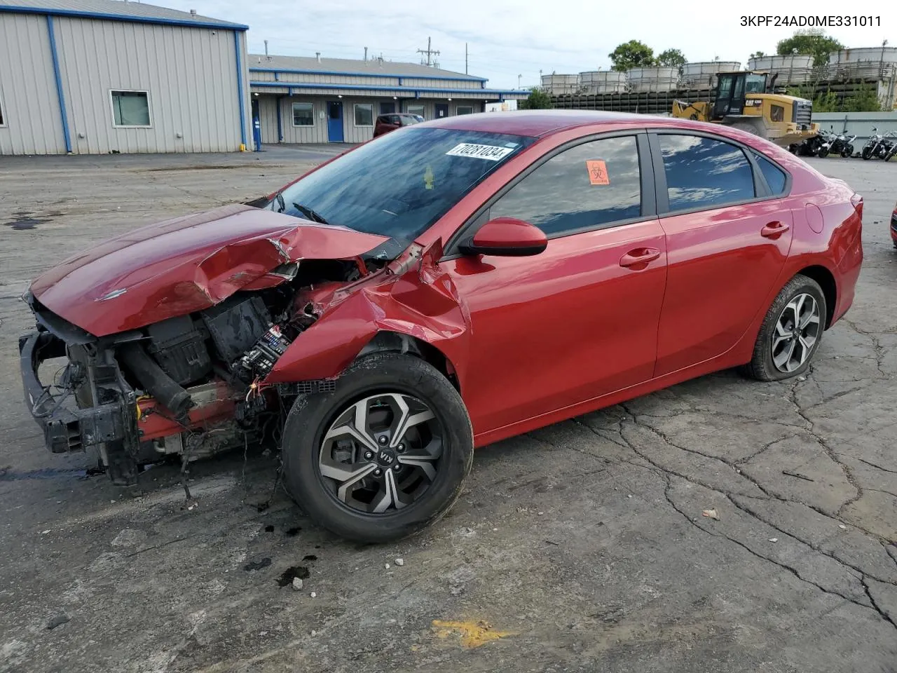 2021 Kia Forte Fe VIN: 3KPF24AD0ME331011 Lot: 70281034