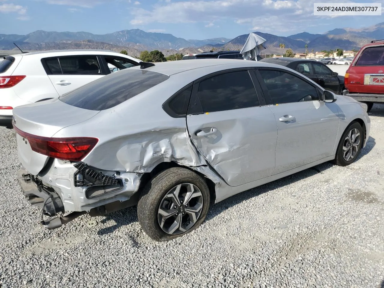 2021 Kia Forte Fe VIN: 3KPF24AD3ME307737 Lot: 70300024