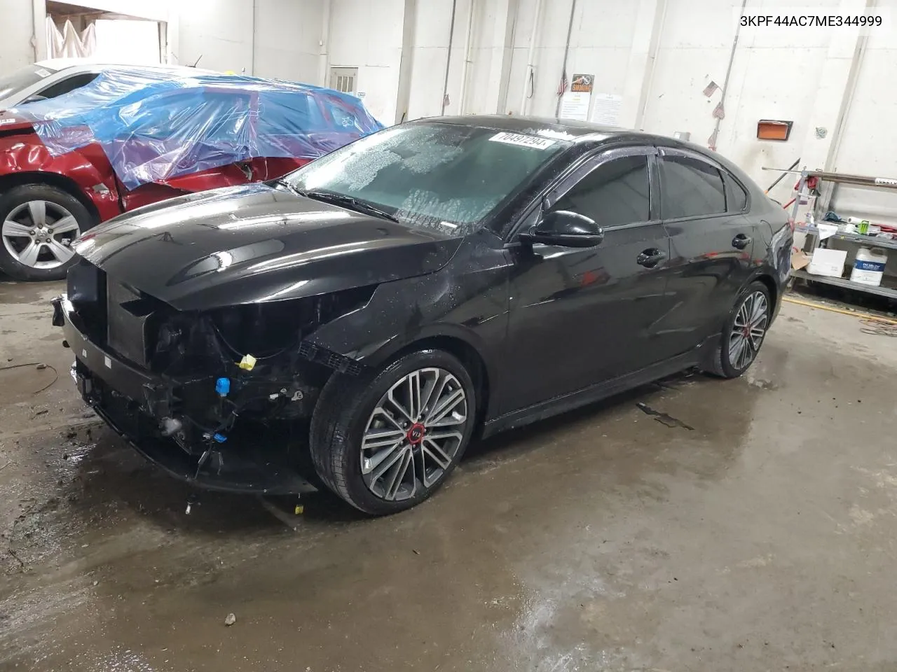 2021 Kia Forte Gt VIN: 3KPF44AC7ME344999 Lot: 70497294