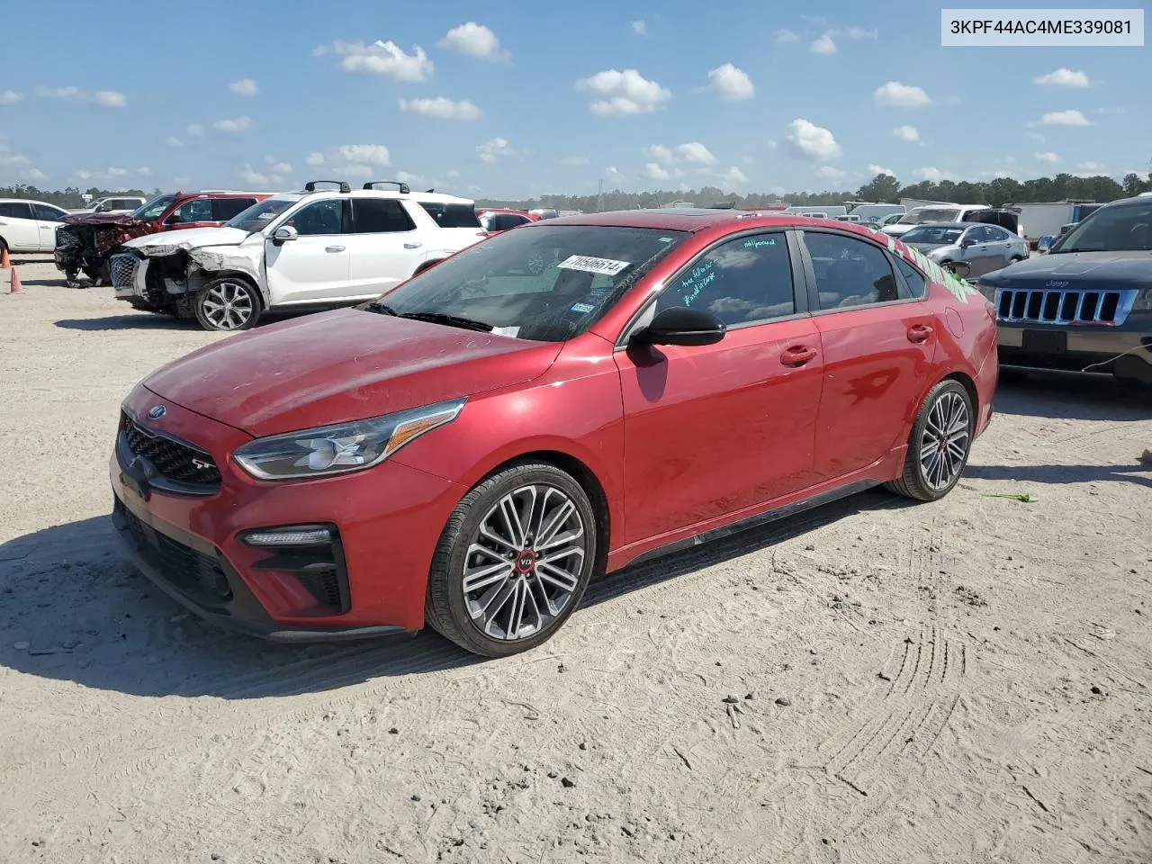 2021 Kia Forte Gt VIN: 3KPF44AC4ME339081 Lot: 70506614