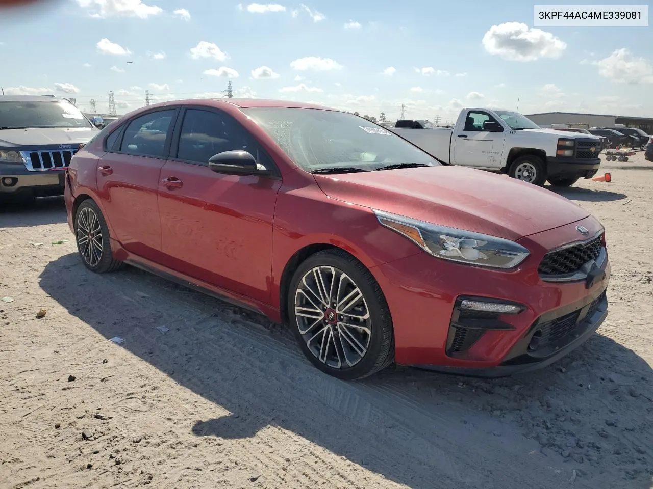 2021 Kia Forte Gt VIN: 3KPF44AC4ME339081 Lot: 70506614