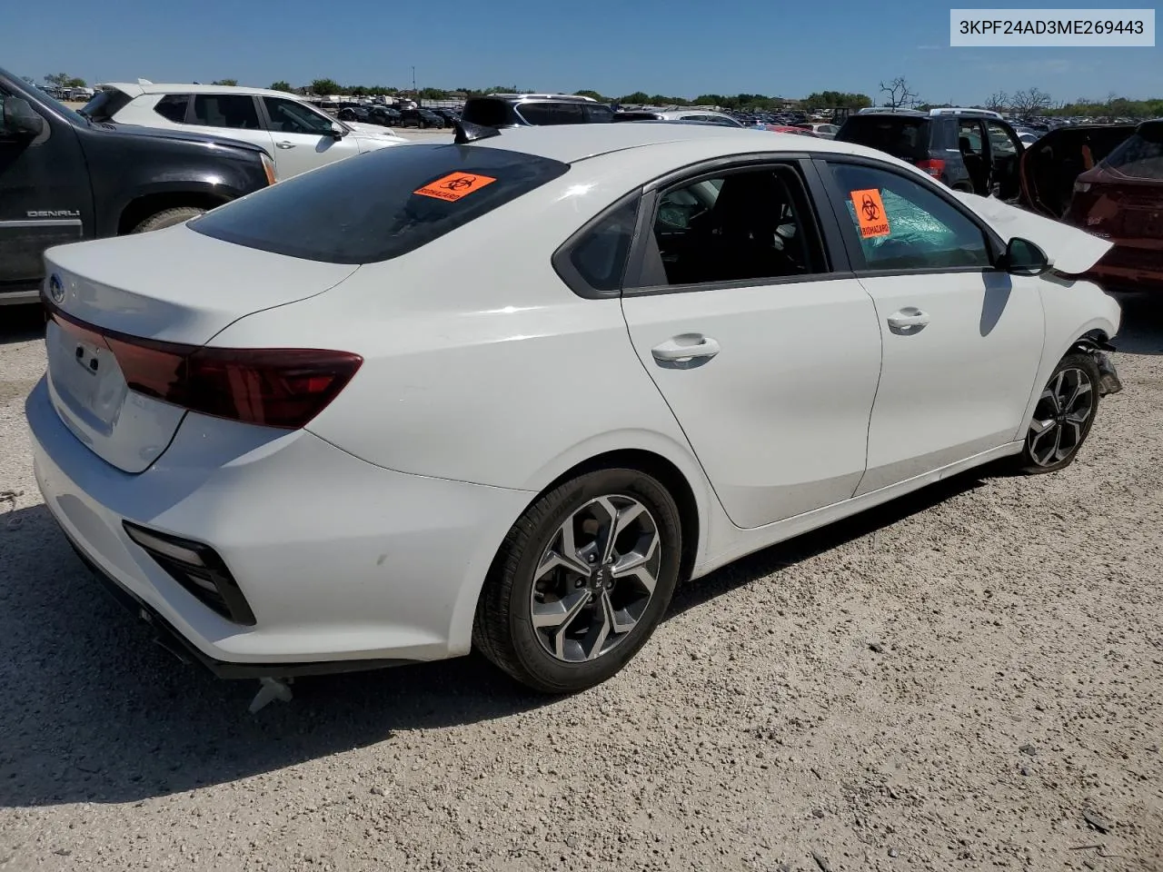 2021 Kia Forte Fe VIN: 3KPF24AD3ME269443 Lot: 70692534