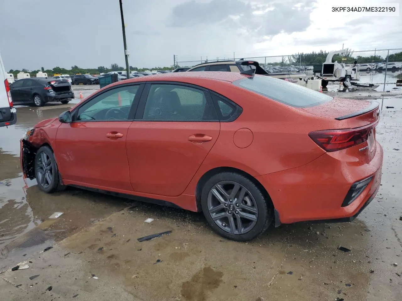 2021 Kia Forte Gt Line VIN: 3KPF34AD7ME322190 Lot: 70752144