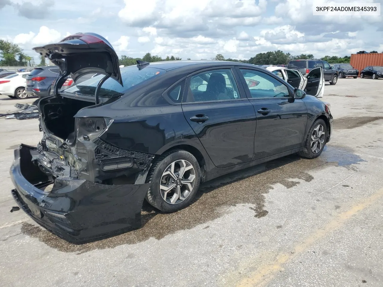 2021 Kia Forte Fe VIN: 3KPF24AD0ME345393 Lot: 70773904