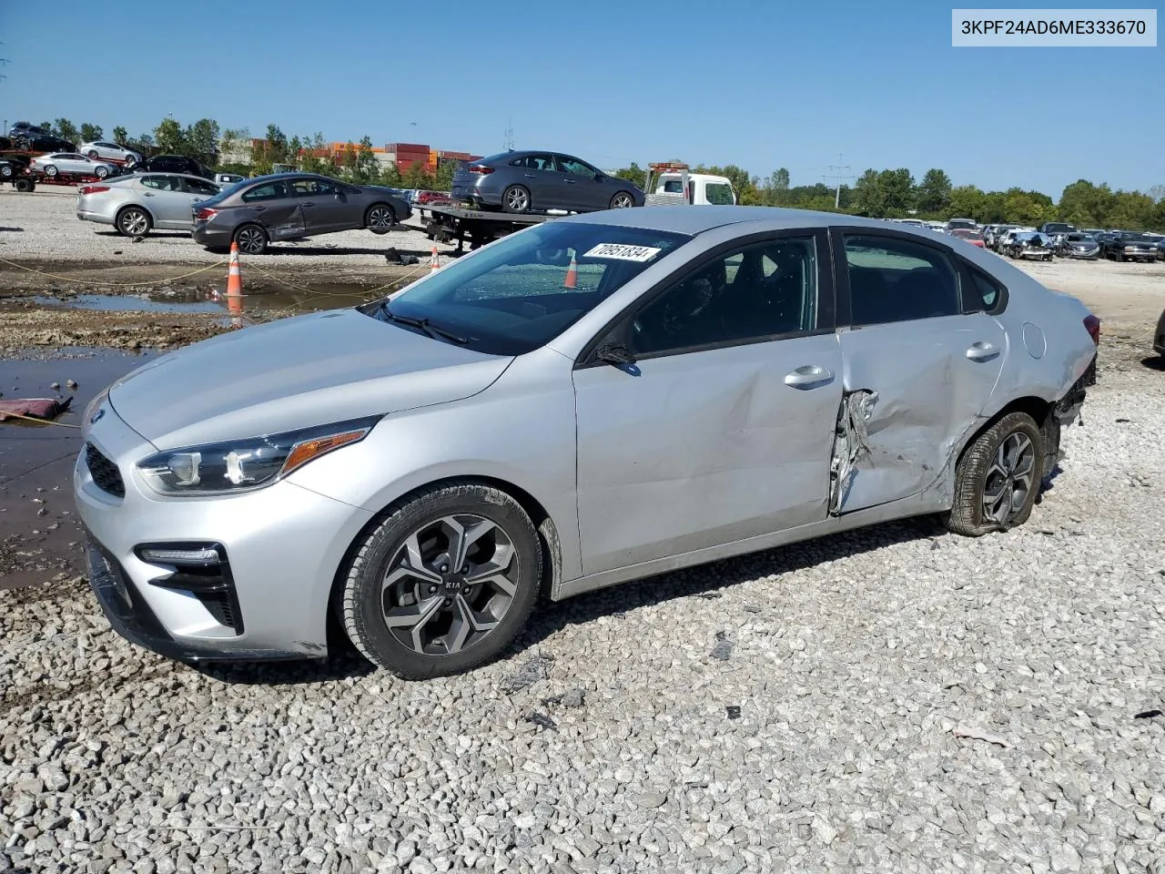 2021 Kia Forte Fe VIN: 3KPF24AD6ME333670 Lot: 70951834