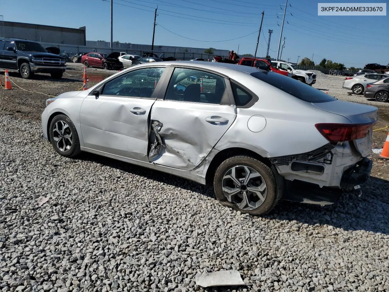 2021 Kia Forte Fe VIN: 3KPF24AD6ME333670 Lot: 70951834