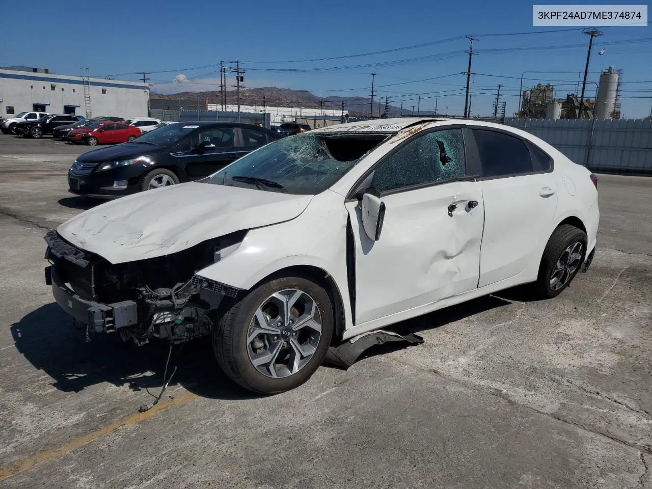 2021 Kia Forte Fe VIN: 3KPF24AD7ME374874 Lot: 71100774